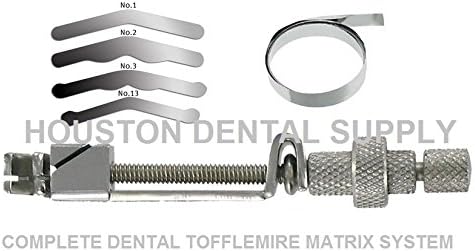 Complete Dental Tofflemire Matrix System Kit: Universal Retainer Matrix, Tofflemire Matrix Bands, and Matrix Band Roll