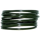 10 Acrylic Bangles, Dark In Green