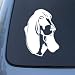 BASSET HOUND HEAD - Dog - Vinyl Car Decal Sticker #1488 | Vinyl Color: White