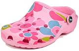 Little Laces 'Flower' Pink Printed Clog (Toddler/Little Kids)