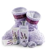 Lavendar Spa Booties, with Spa Kit