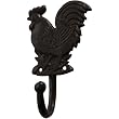 Cast Iron Rooster Towel Hanger with One Hook