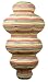 Pottery Barn Pastel Squiggle Stripe Hanging Paper Lantern - Lamp Cord Included