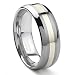 8MM Tungsten Carbide 14K Gold Inlay Wedding Band Ring Size 7-15.5