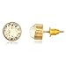 Goldtone with Fashionable Woman Adjustable 17 Inch Rolo Chain Necklace with Matching Stud Earrings Set