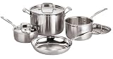 Cuisinart MulitClad Pro Stainless Steel Sauce Pan Set with 3 Covers, 4 Pieces