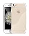 iPhone 7 case, Luxury Back Mirror Clear Slim TPU Bumper Shock-Absorption Anti-Scratch Protective Case Cover Bright Reflection Cute and Elegant for Apple iPhone 7 (2016)- Gold