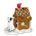 Pit Bull Terrier Gingerbread House Ornament - White