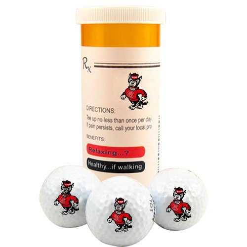 North Carolina State Wolfpack Rx 3-pack Golf Balls