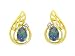 9ct Yellow Gold Triplet Opal & Diamond Earrings