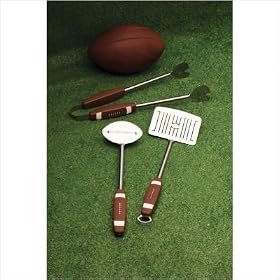 Charcoal Companion 3-Piece Football Barbecue Tool Set by 
