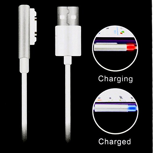 Seadream Magnetic Charging Cable,3Feet USB LED Charger Charging Cable Cord for Sony Xperia Z Ultra Z1 / Z1 Compact Z2 / Z2 Compact Z3 / Z3 Compact (silver)