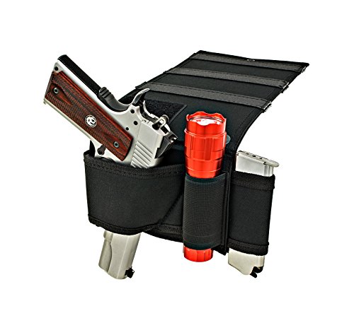 Adjustable Bed Mattress Gun Holster with Flashlight Loop & Magazine Holder - Fits All Medium to Large Frame Semi-autos and Revolvers. Adjustable Bed Mattress Gun Holster with Flashlight Loop & Magazine Holder - Fits All Medium to Large Frame Semi-autos and Revolvers.