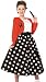 Womens Halloween Costumes 1950 1950s 50s style Sock Hop Polka Dot Rocker Costume Theme Party Outfit