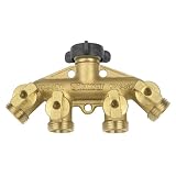 Gilmour Brass 4-Way Connector, #44GF by Gilmour