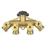 Gilmour Brass 4-Way Connector #44GF