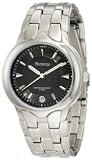 Armitron Men's 201897BLK Casual Silver-Tone Black Dial Watch