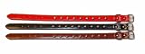 WILMA Kunstleder - Halsband mit Nieten in 3 Groessen und 3 Farben #24273