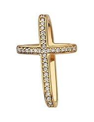 14K Yellow Gold Diamond Cross Pendant - 0.33 Ct. -- LIFETIME WARRANTY