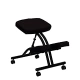 Mobile Ergonomic Kneeling Chair in Black Fabric [WL-1420-GG]