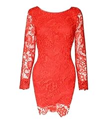 Backless Vintage Lace Chiffon Geometric Print Bodycon Dress/Evening Dress/Party Dress/Mini Dress  With a Ribbon 
