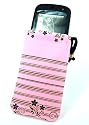 U-Bop PushPOUCH Carrying Case (Pink and Grey) For BlackBerry Bold