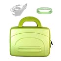 Green Eva Amazon Kindle DX Hard Shell Carrying Case + White Rapid Kindle DX Car Charger + Live*Laugh*Love Wrist Band!!! (Kindle DX Not Included)