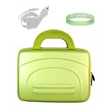 Green Eva Amazon Kindle DX Hard Shell Carrying Case + White Rapid Kindle DX Car Charger + Vangoddy tm, Live*Laugh*Love wrist band!!! (Kindle DX Not Included)