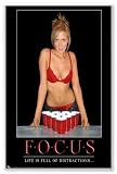 Focus - Beer Pong Poster by Anonymous 24x36 Art Print Poster