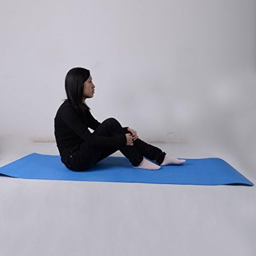7mm POE Senior Anti-skid Thick Environmental Protection Exercise Yoga Mat Blue