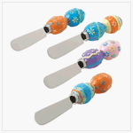 EASTER EGG STYLE APPETIZER KNIFE KITCHEN SPREADER SET