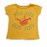 Gold Rush Outfitters - Infant Girls Cap Sleeve T-Shirt, Yellow (Size 18-24Months)