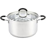 Cook N Home Stainless Steel 5 Quart Stockpot With Lid, Medium, Silver