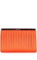Pleated Satin Clutch