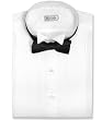 Men's Tuxedo White Dress Shirt w/ Black Bow Tie