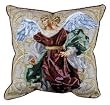 Angels of Hope Decorative Christmas Throw Pillow in Red 17" x 17"