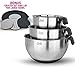 Stainless Steel Mixing Bowl | Silicone Non-Slip Base - Lightweight & Perfect Size For All Mixing, Prepping & Serving Need - Set of 3 | by Zell