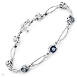 Bracelet With 7.00ctw Genuine Topazes Made of White Gold. Total item weight 11.5g Length 8.5in