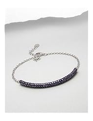 Purple CZ Bracelet In 92.5 Sterling Silver