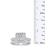 411ja377LQL. SL160  Princess Cut 1ct Diamond Bridal Set in 14k White Gold (GH I1 Size 4 9)