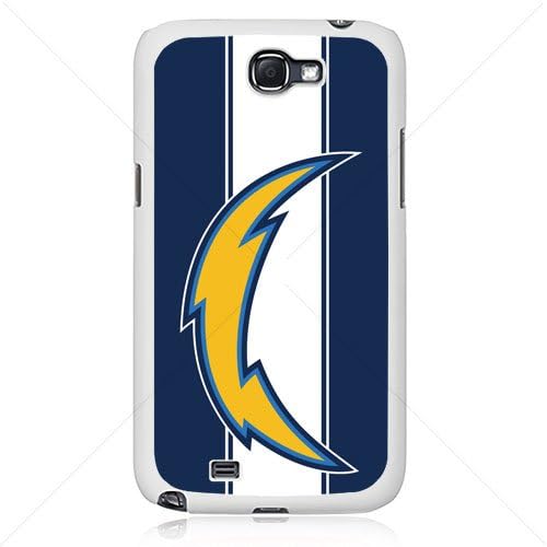 NFL American football San Diego Chargers Fans Samsung Galaxy Note 2 II N7100 TPU Soft Black or White case (White)