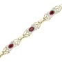 14K Yellow Gold 1/2 ct. Diamond and 6 ct. Ruby Bracelet