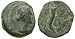 Ptolemaic Kingdom of Egypt, Cleopatra VII, Philopator, 51 - 30 B.C., Paphos, Cyprus; Bronze Dichalkon