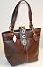 COACH TURNLOCK LEATHER TOTE BAG PURSE MAHOGANY 13757