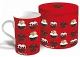Christopher Vine Design Boxed マグ レッドカップケーキ Christopher Vine Design Boxed マグ レッドカップケーキ