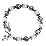 Inspirational Blessings Sterling Silver Crystal Perfection Bracelet