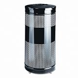 Trash Receptacle, Open Top, 25-Gal, Heavy Gauge Steel, 18″x35.5″, Black URIS3ETBK