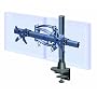 Ergotech Dual Horizontal with Single Articulating LCD Monitor Arm on 16-Inch Pole, Desk Clamp (200-C16-B02)