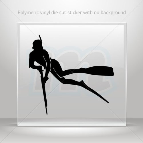 Decals Stickers Diver Spearfishing Car door Hobbies Sports car Durable Racing Motorbikes 0502 ZZ827