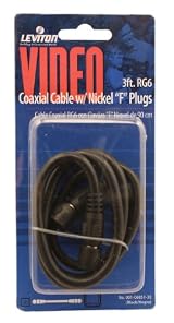 RG6 Coax Cable, Gold Plated, Various Sizes in Black or White, C6851